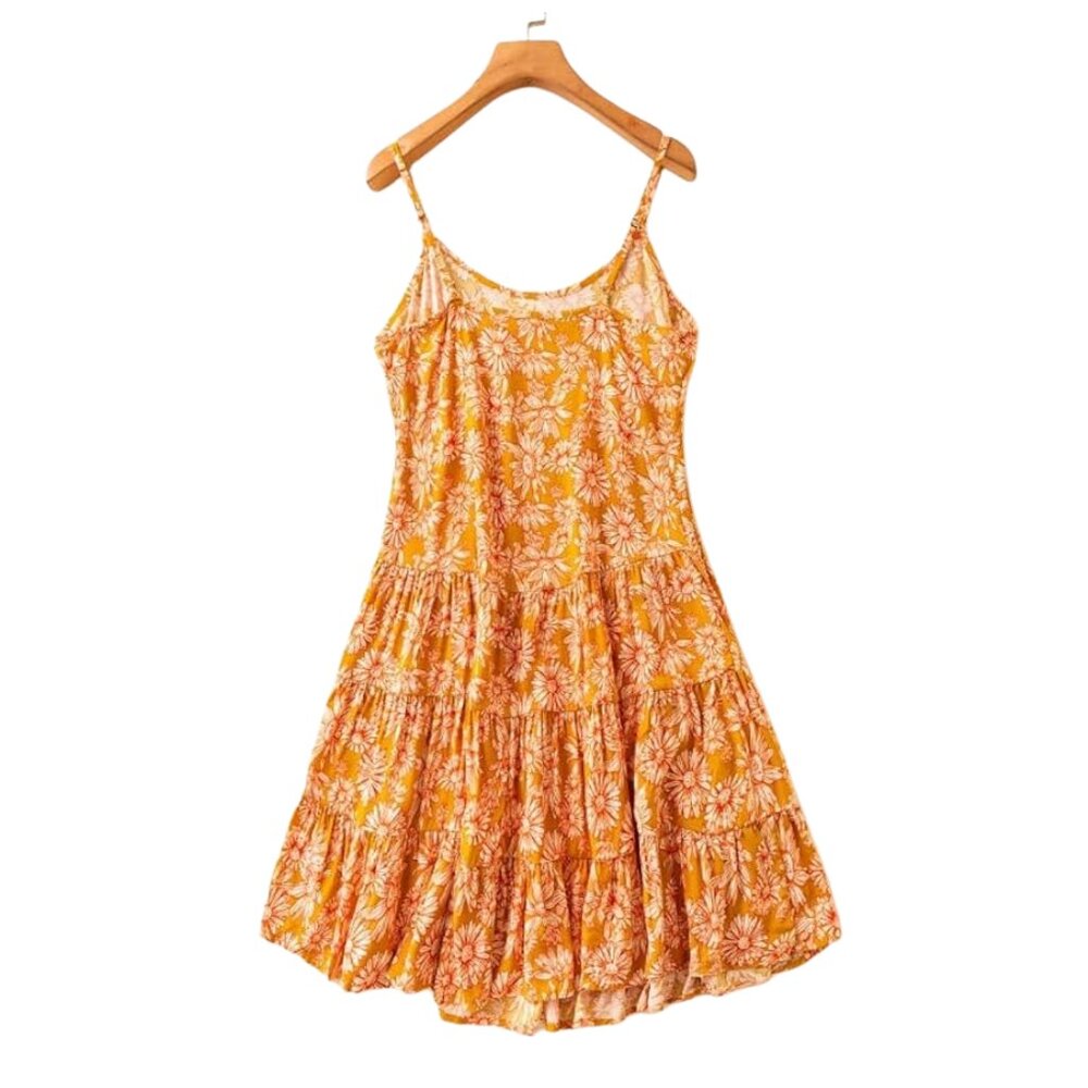 Wild Fable Mustard Floral Daisy Dress - Picture 3 of 8